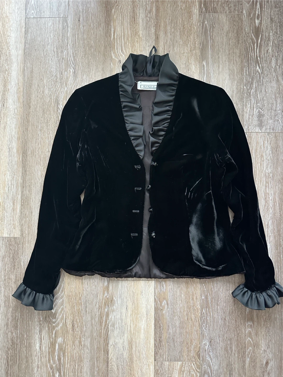 Vintage Black Velvet blazer Noel Sophisticates New York - photo 2