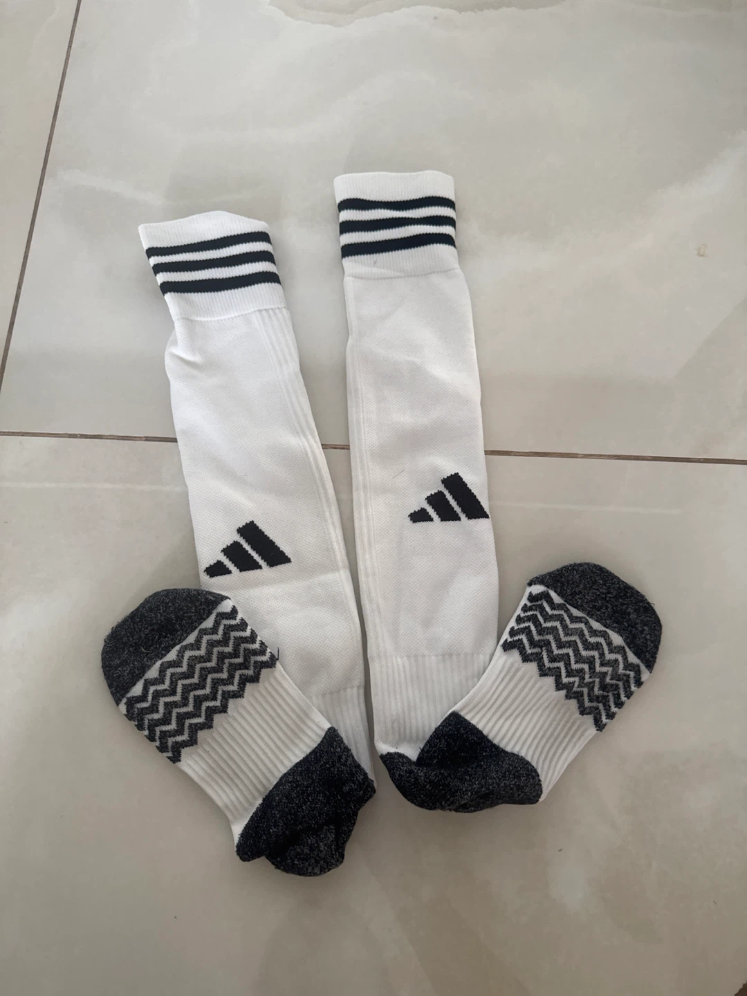 Adidas Soccer Socks White/Black Size SM