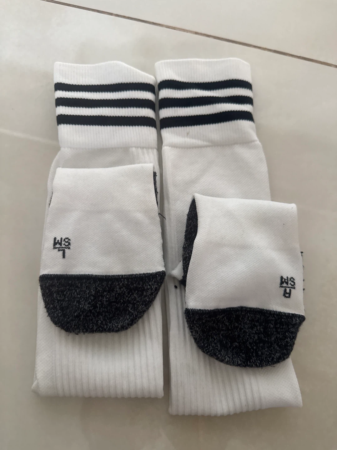 Adidas Soccer Socks White/Black Size SM - photo 3