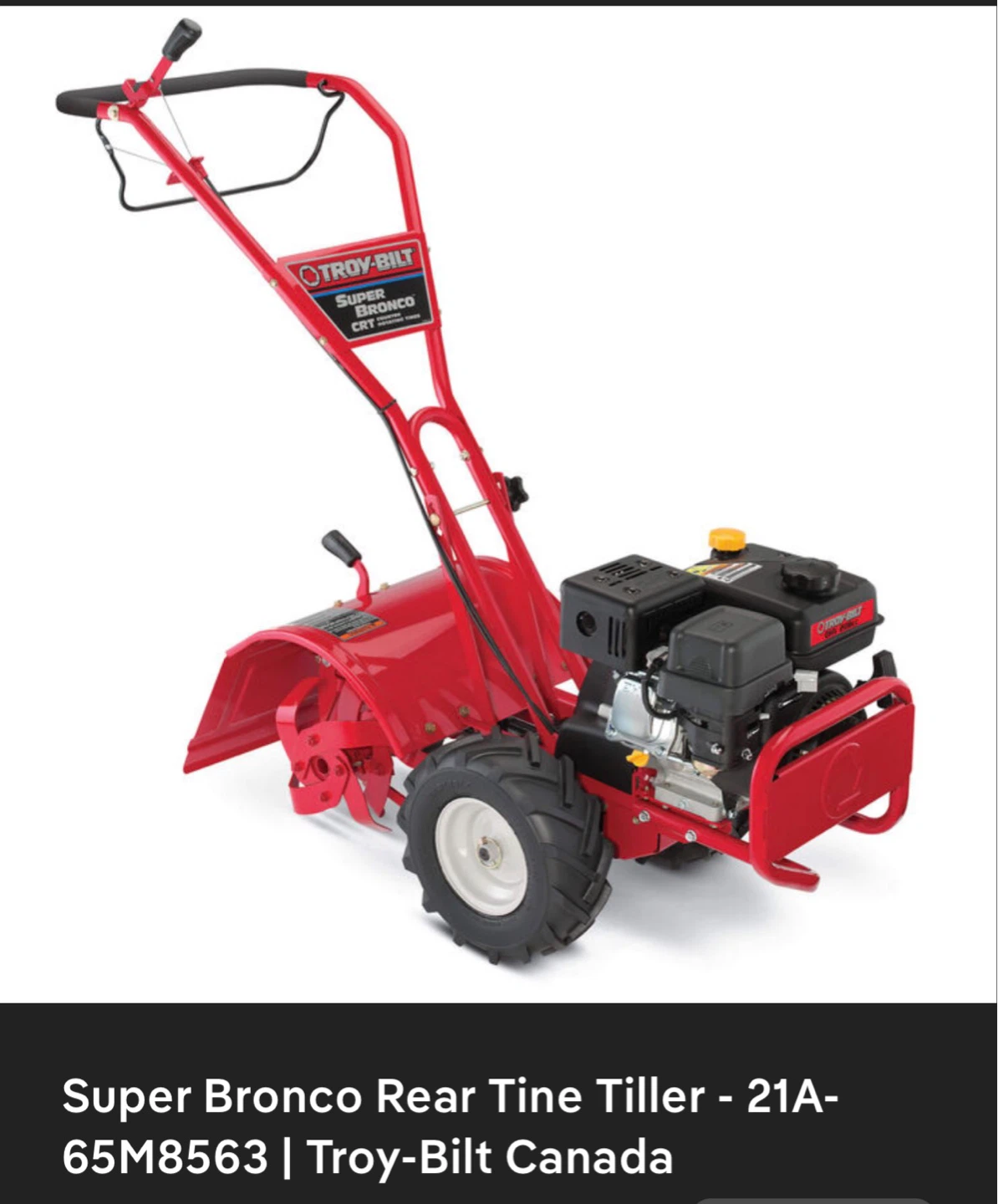 Troy-Bilt Super Bronco Rear Tine Tiller 65M8563