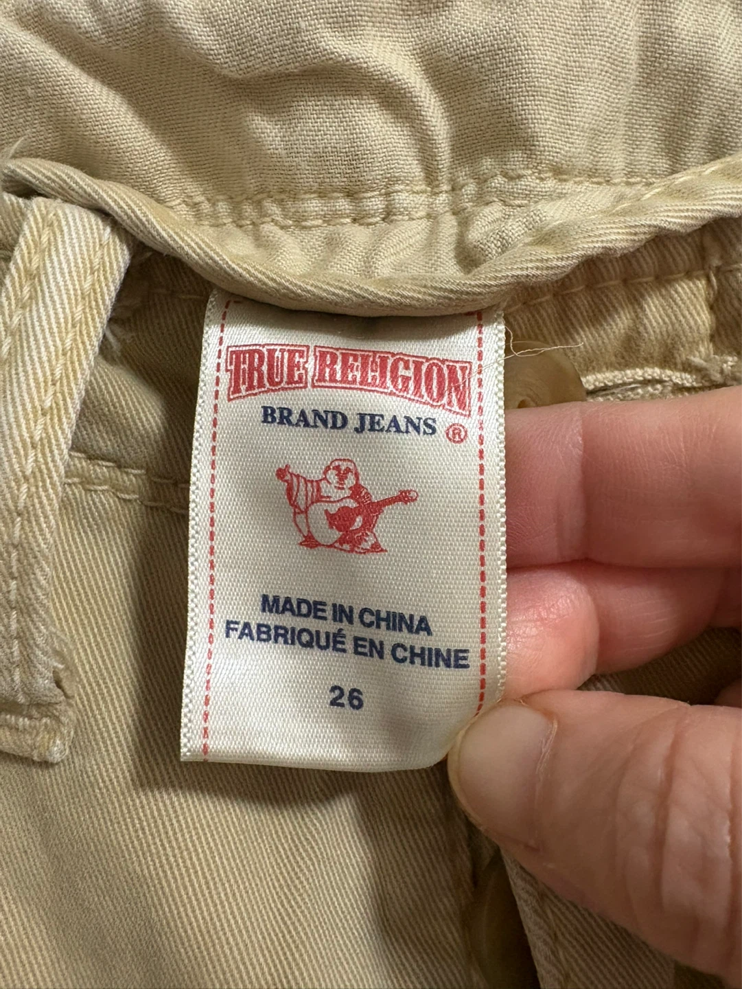 True Religion Brand Jeans Size 26 Khaki Pants - photo 2