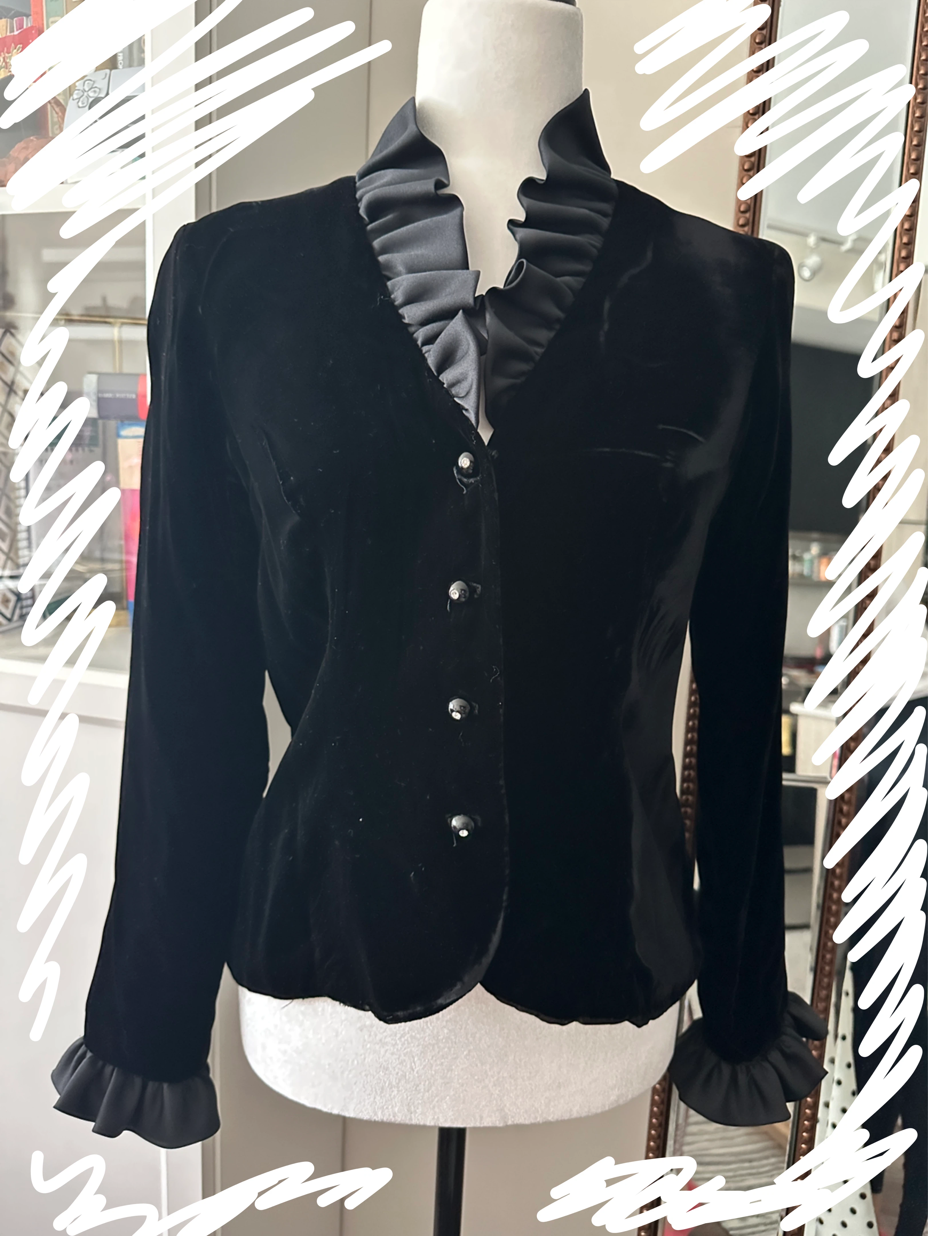 Vintage Black Velvet blazer Noel Sophisticates New York
