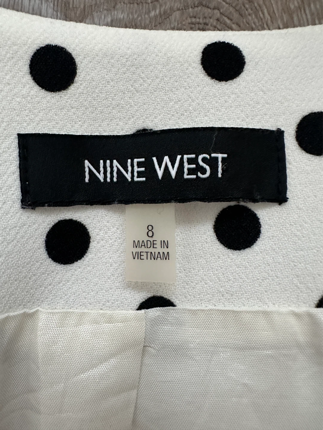 Nine West Polka Dot Blazer Size 8 - photo 4