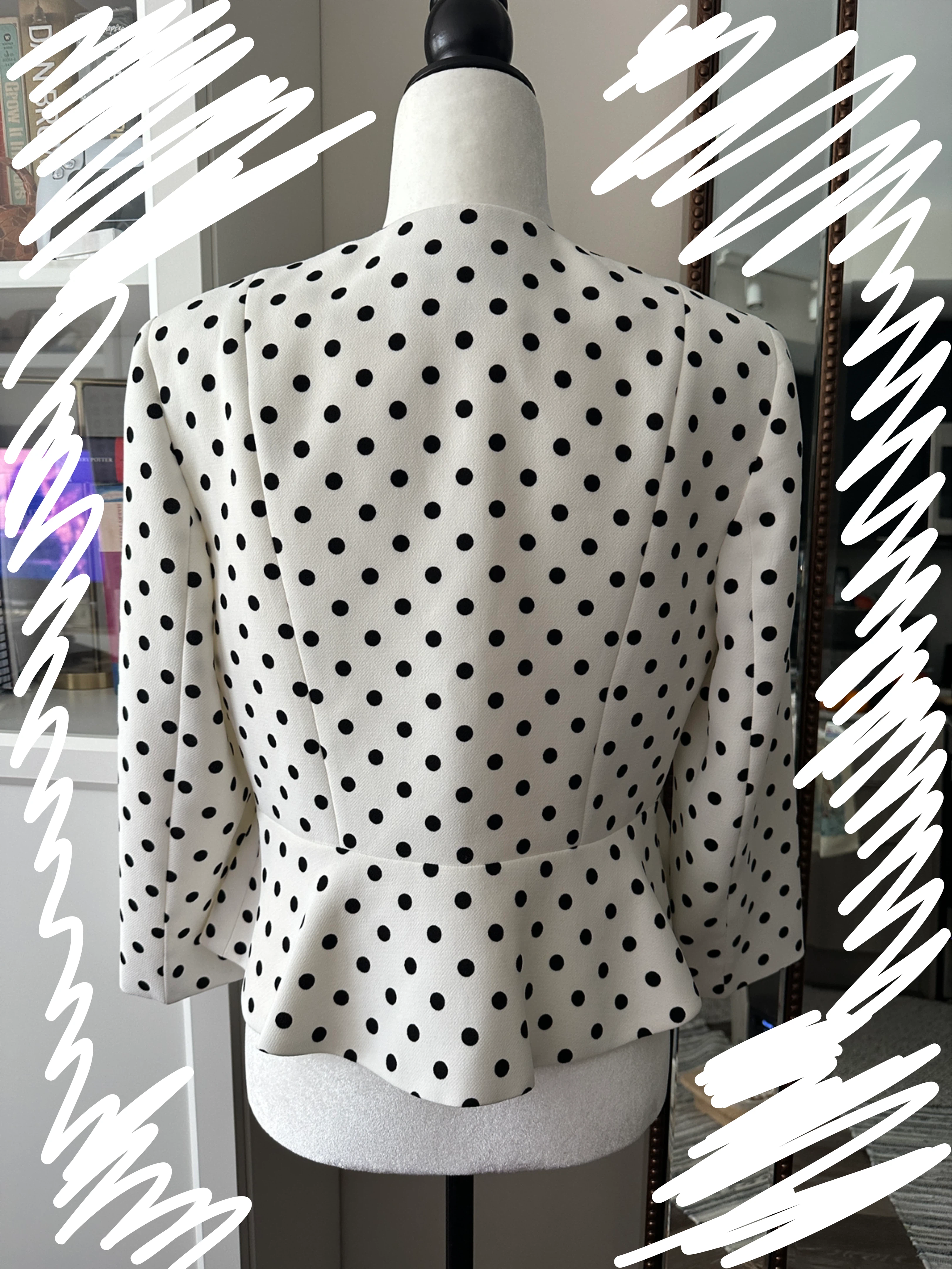 Nine West Polka Dot Blazer Size 8 - photo 2