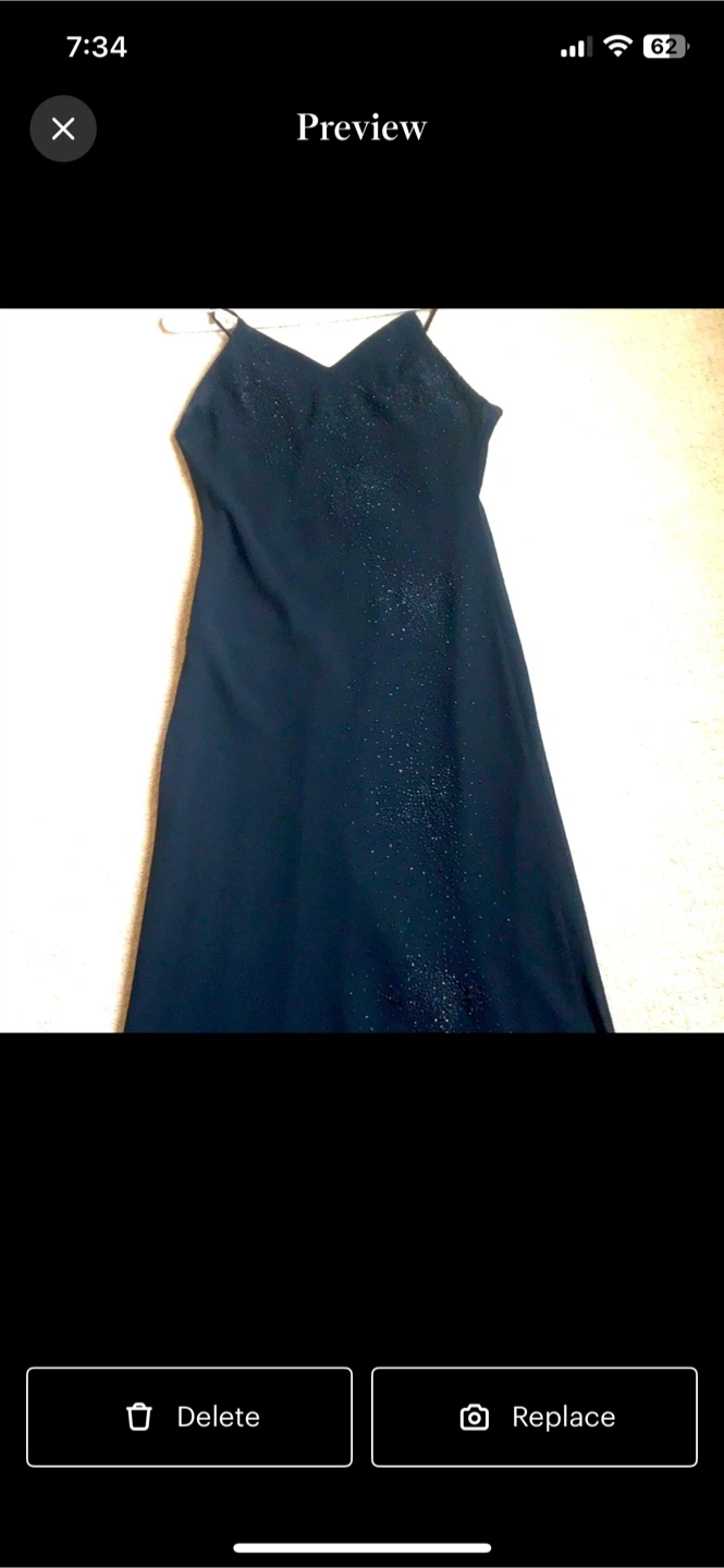 Women's Black Sparkly Spaghetti Strap Maxi Dress