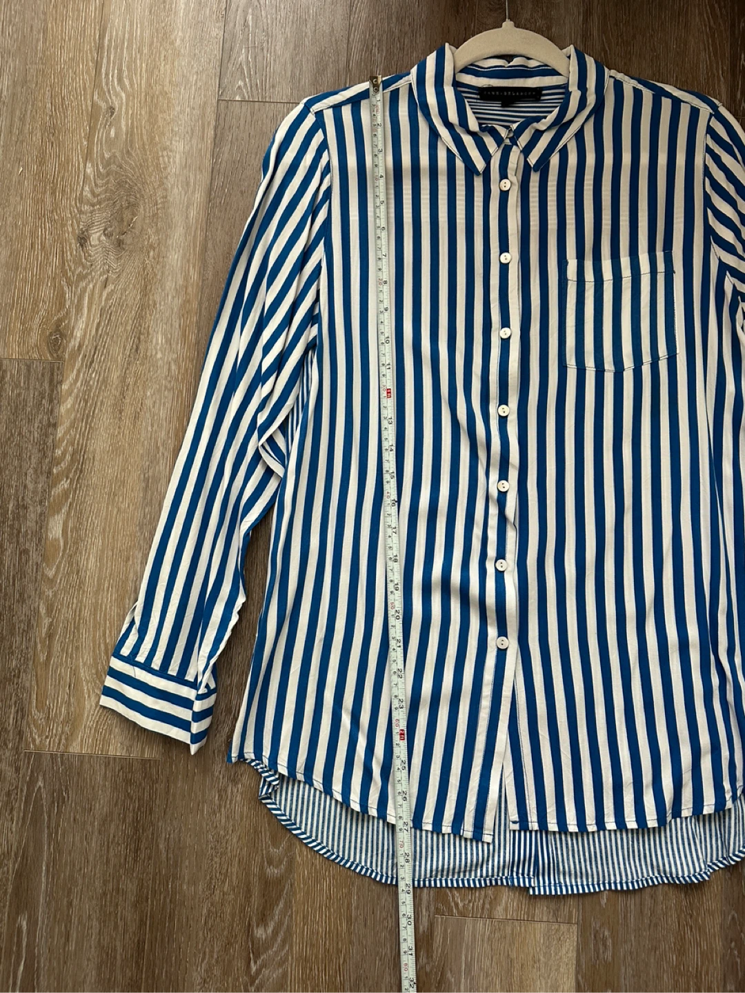 JANE DELANCEY Blue & White Striped Button-Up Shirt - photo 5
