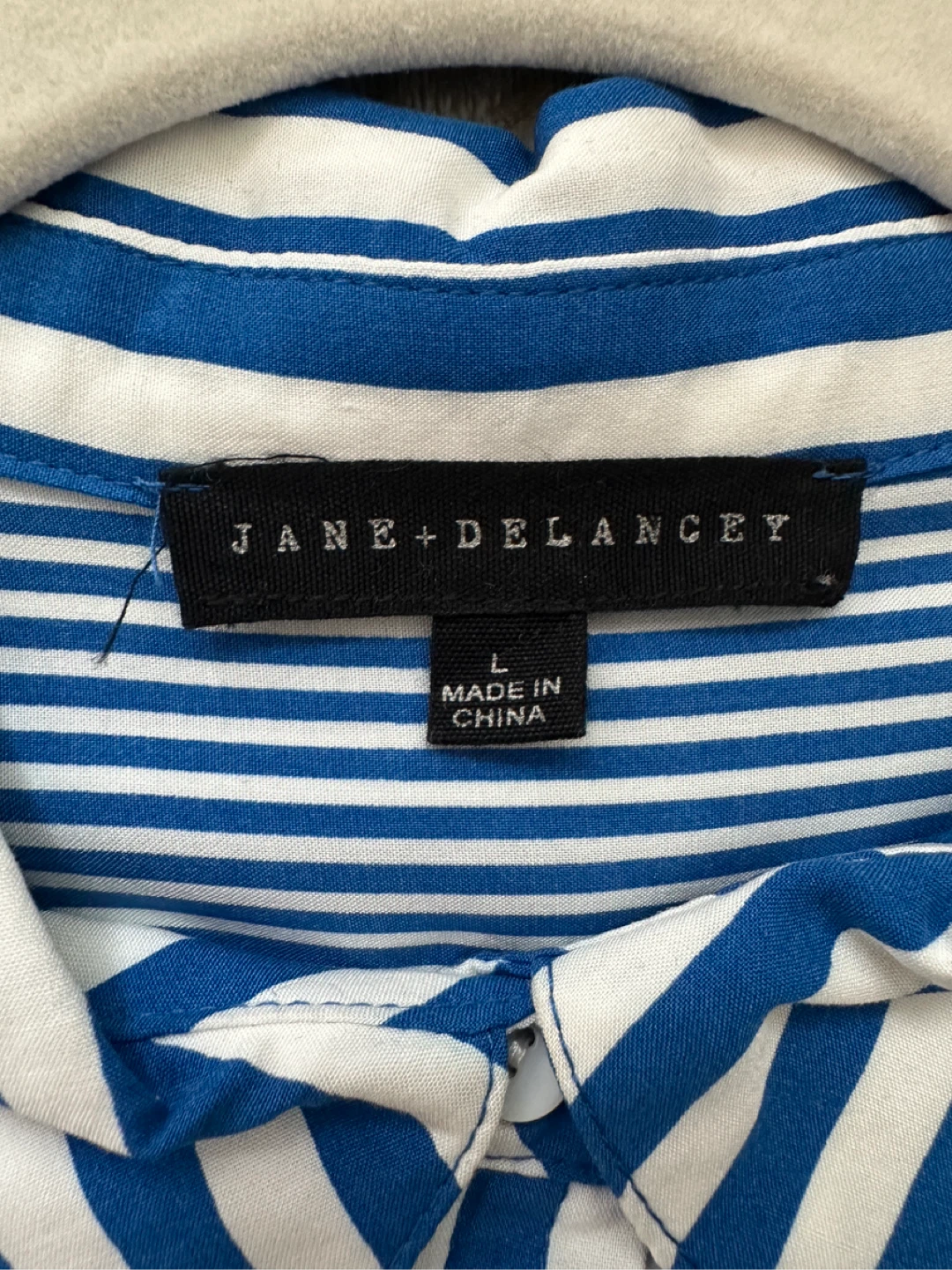 JANE DELANCEY Blue & White Striped Button-Up Shirt - photo 2