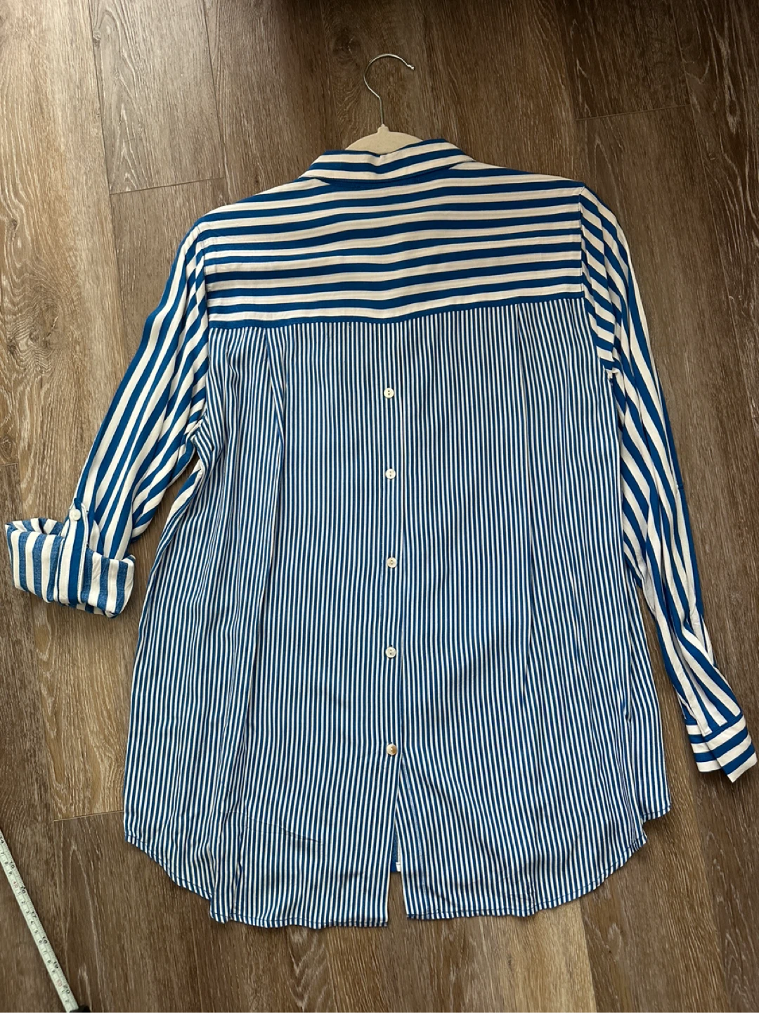 JANE DELANCEY Blue & White Striped Button-Up Shirt - photo 3