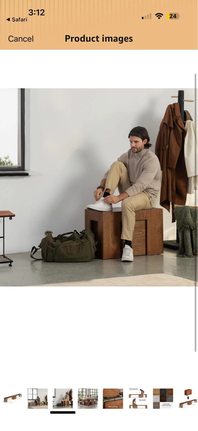 Transformer table Extendable Wooden Bench with Hidden Storage - photo 3