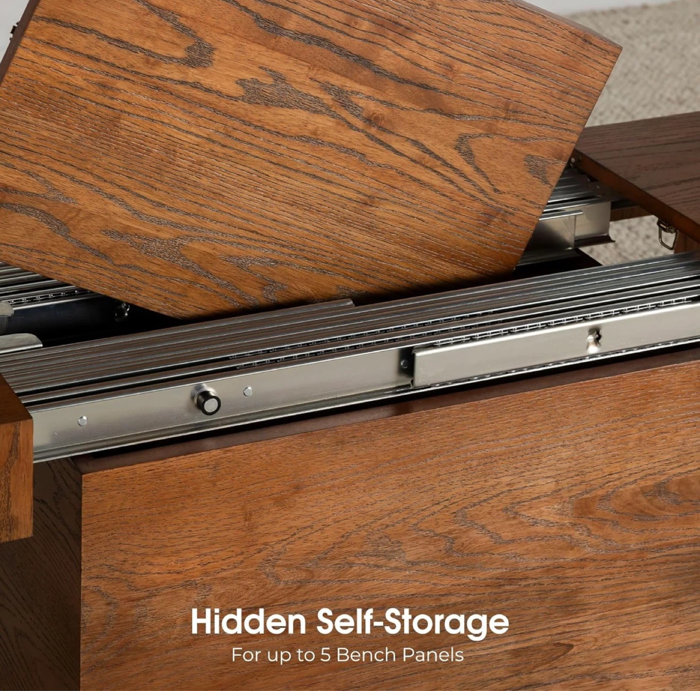 Transformer table Extendable Wooden Bench with Hidden Storage - photo 4
