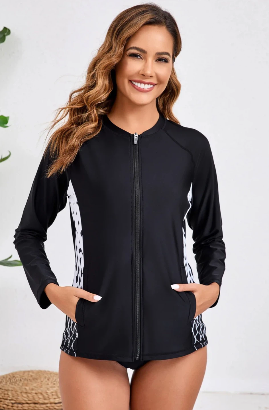 HALCURT Long Sleeve Rash Guard Swim Shirt