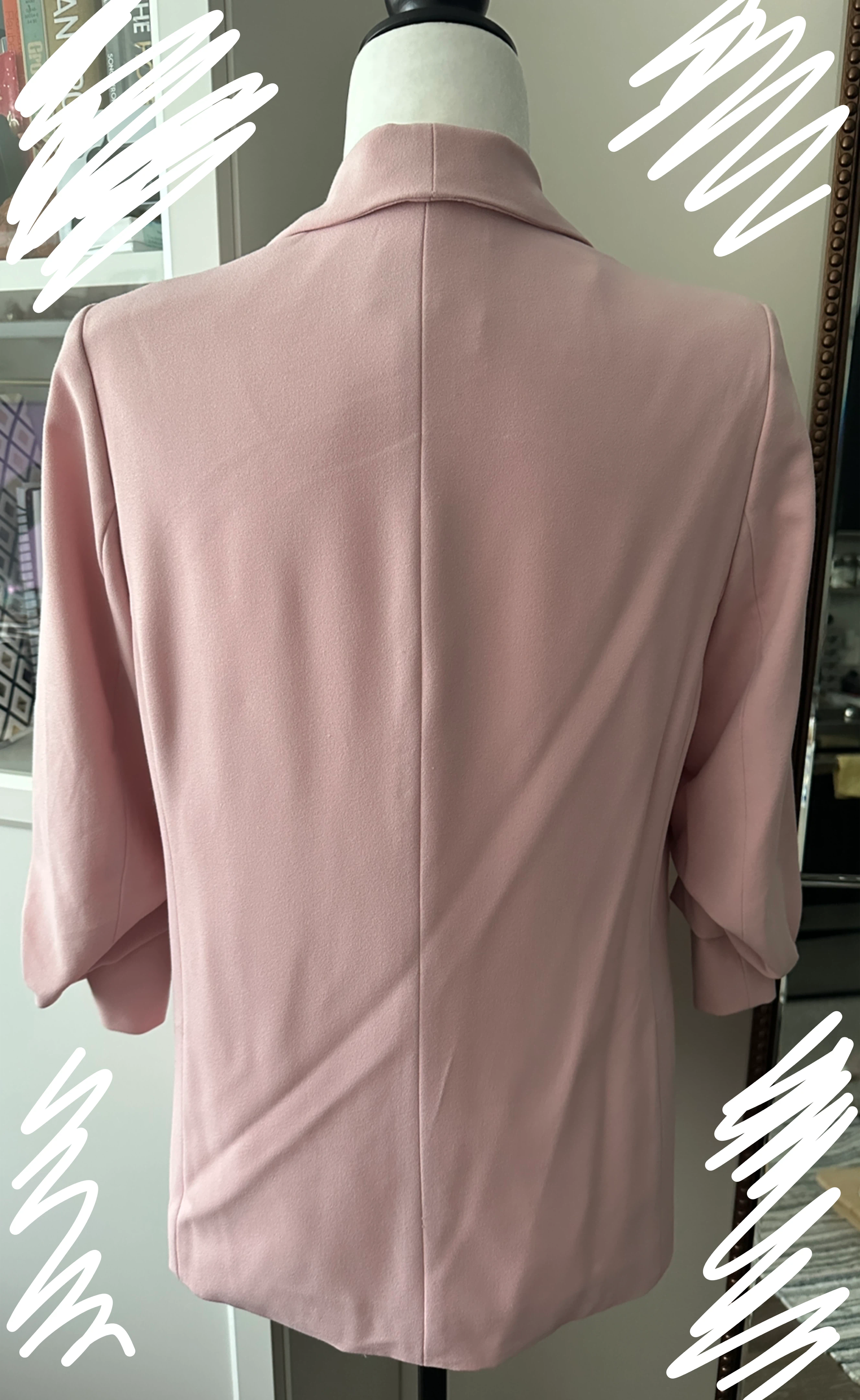 Banana Republic Pink Ruched Sleeve Blazer - Size S - photo 2