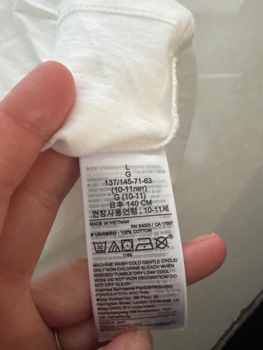 Gap Kids White T-Shirt LG - photo 3