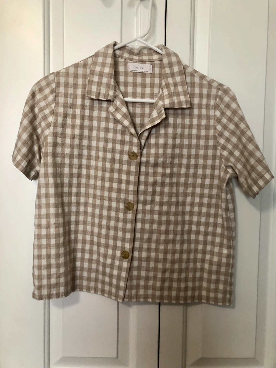 OAK + FORT Gingham Collar Shirt