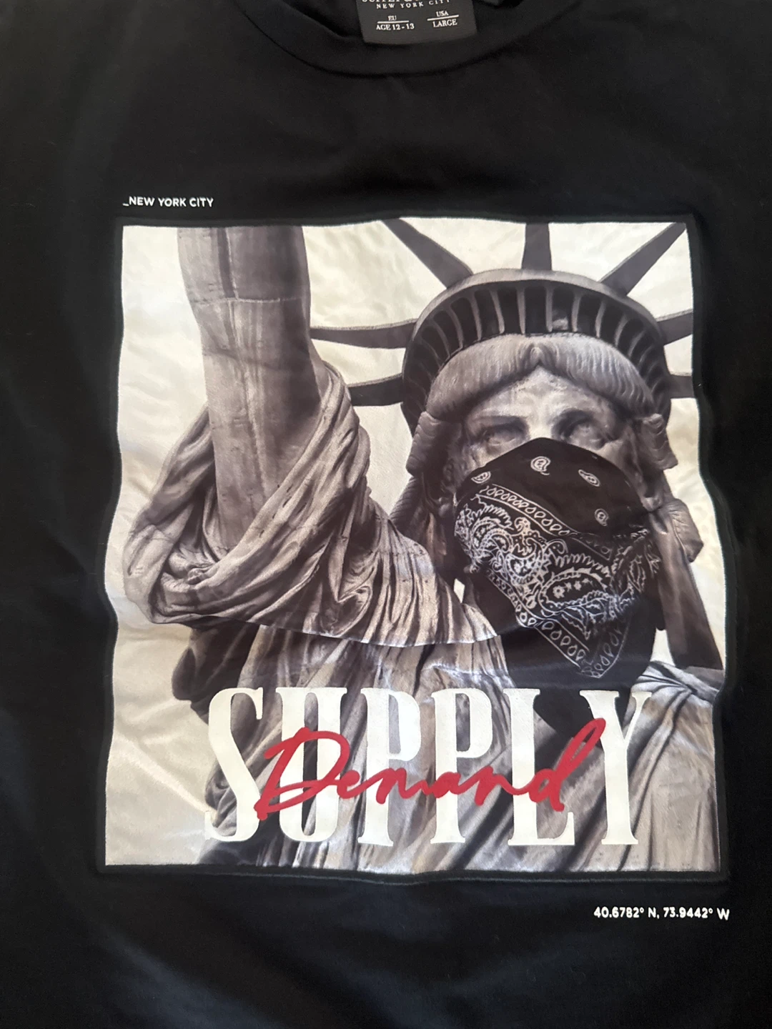 Supply & Demand Black Graphic T-Shirt - photo 3