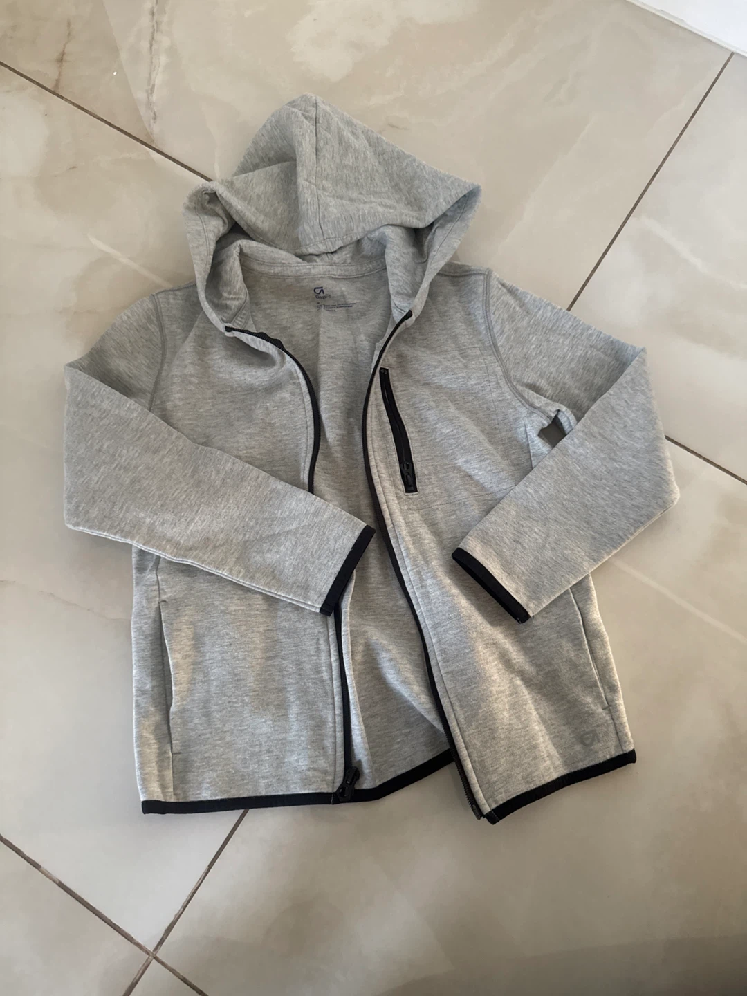 GapFit Grey Zip-Up Hoodie - Size Medium