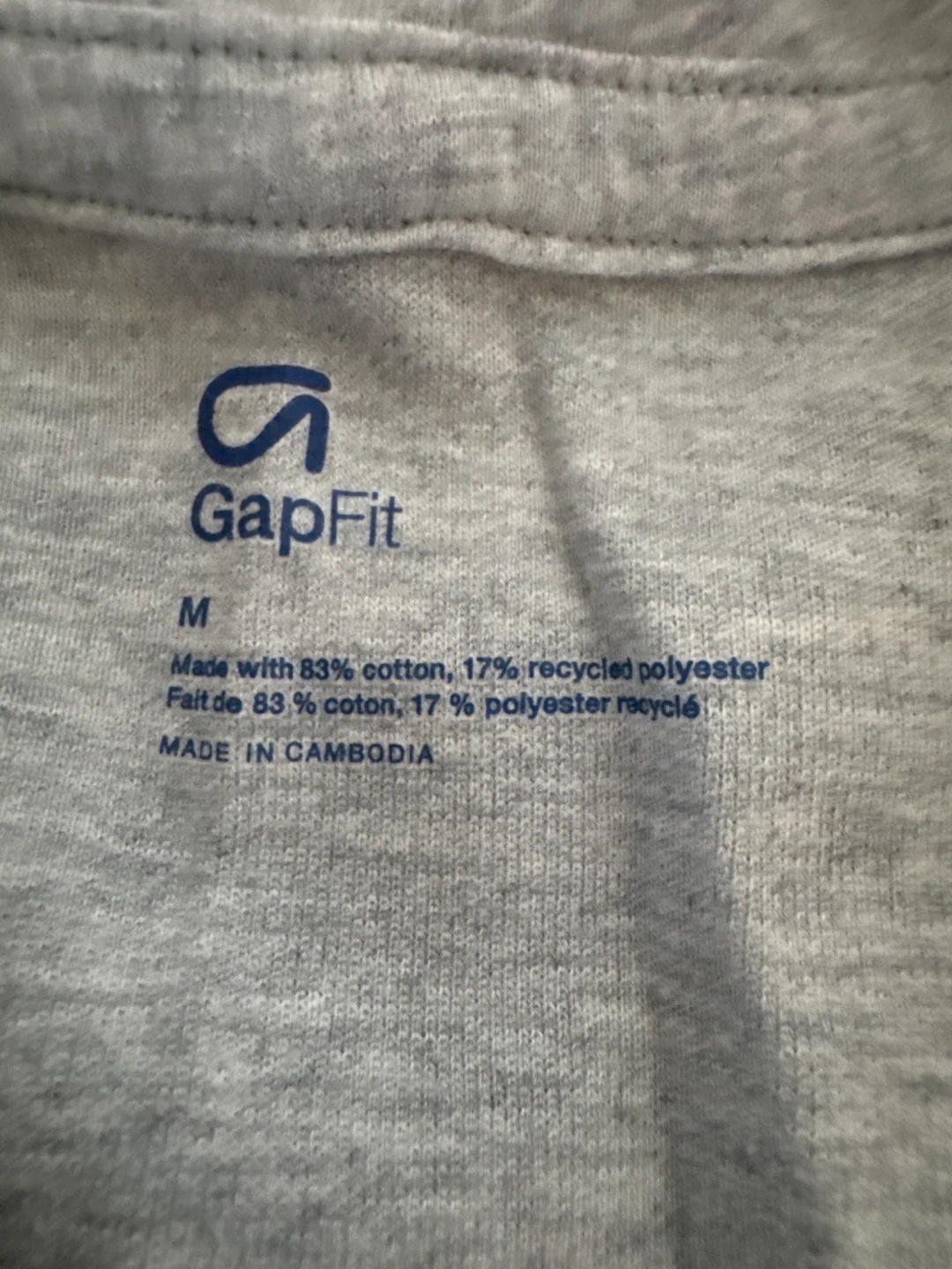 GapFit Grey Zip-Up Hoodie - Size Medium - photo 3