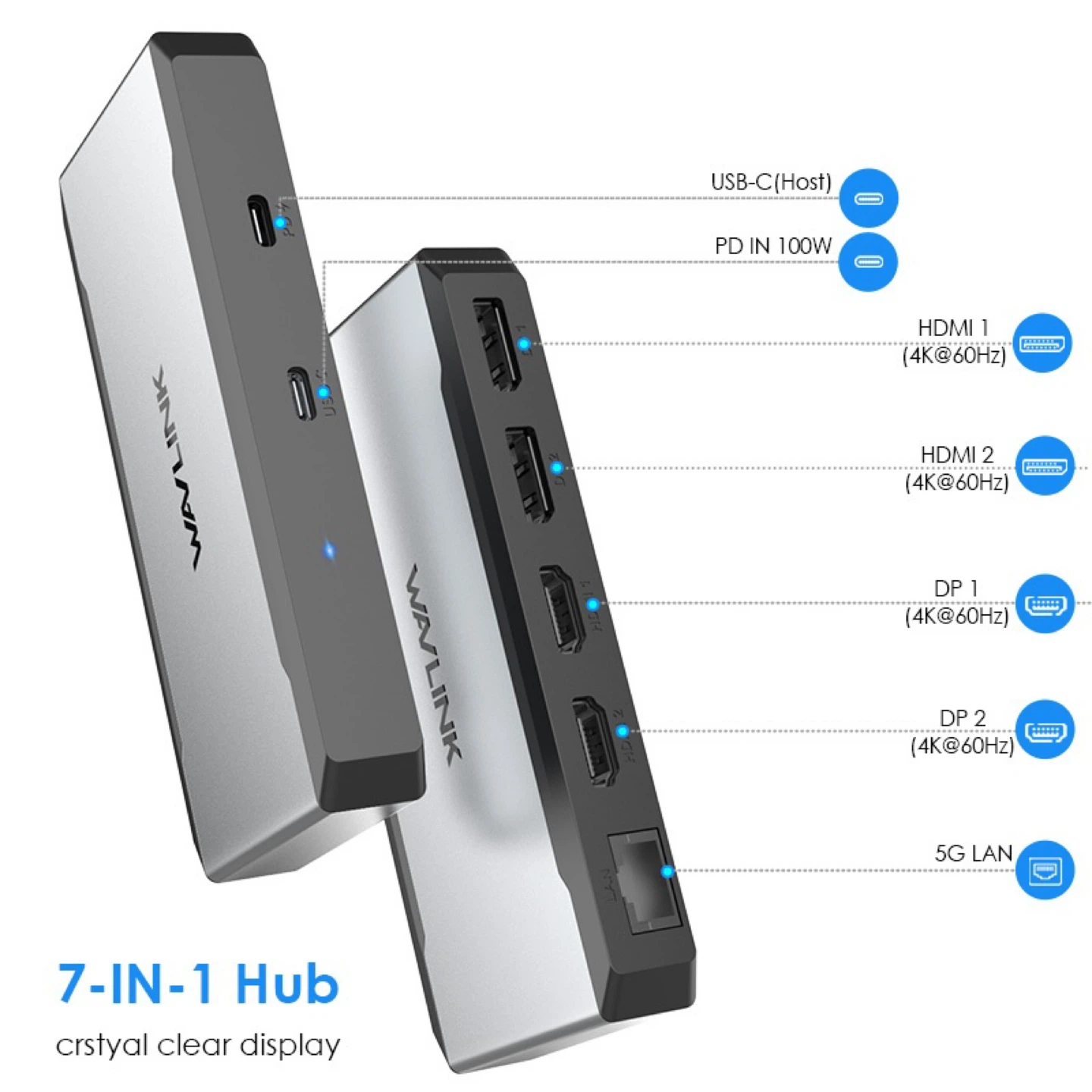 WAVLINK USB-C Quad Display Docking Station WL-UMD323 - photo 4