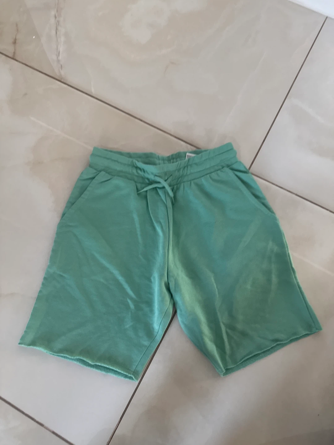 H&M Girls' Green Sweat Shorts - Size 11-12Y