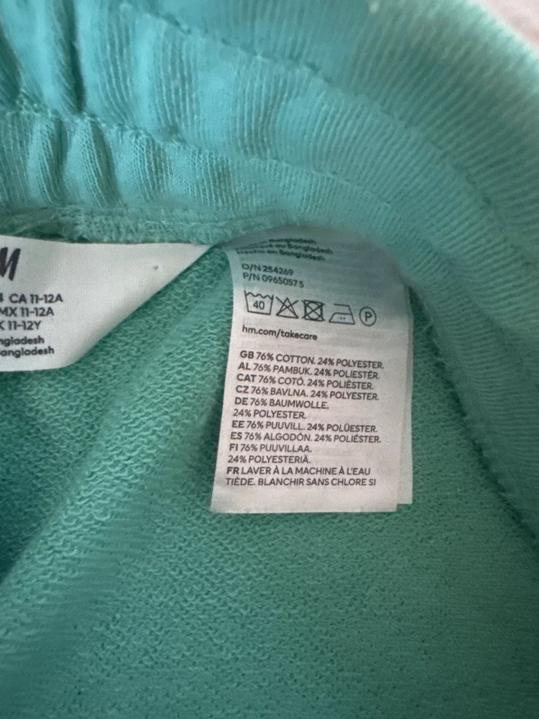 H&M Girls' Green Sweat Shorts - Size 11-12Y - photo 5