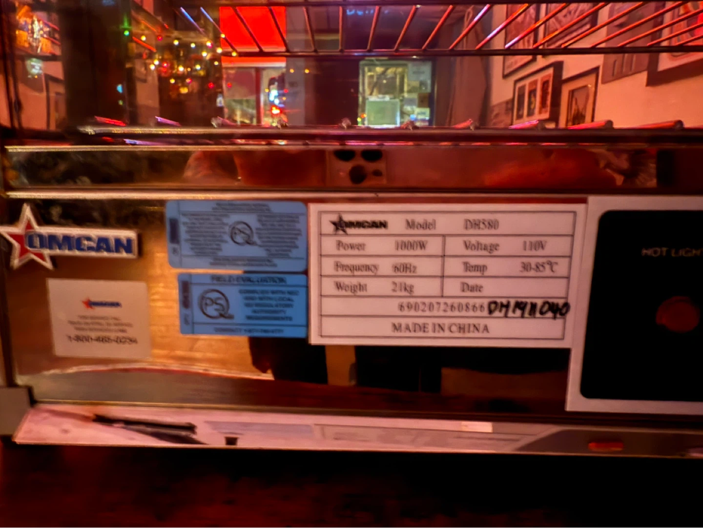 Omcan DH580 Food Warmer Display Case - photo 4