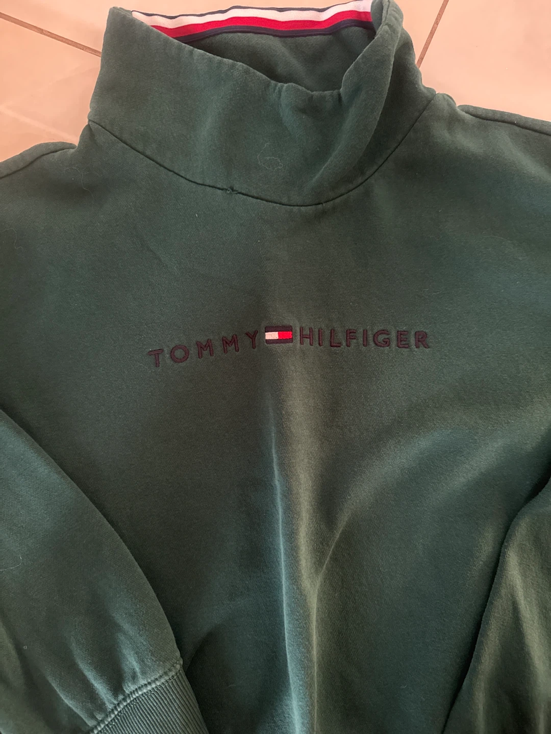 Tommy Hilfiger Green Mock Neck Sweatshirt - Size M - photo 2