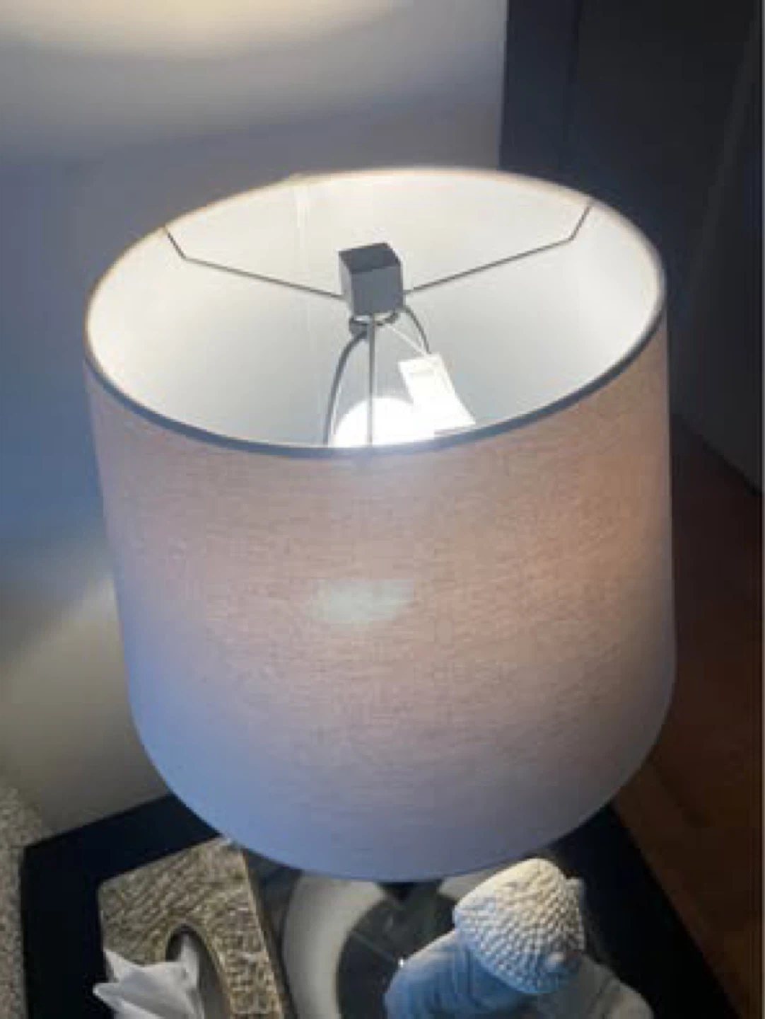 Table Lamp with Beige Drum Shade - photo 5