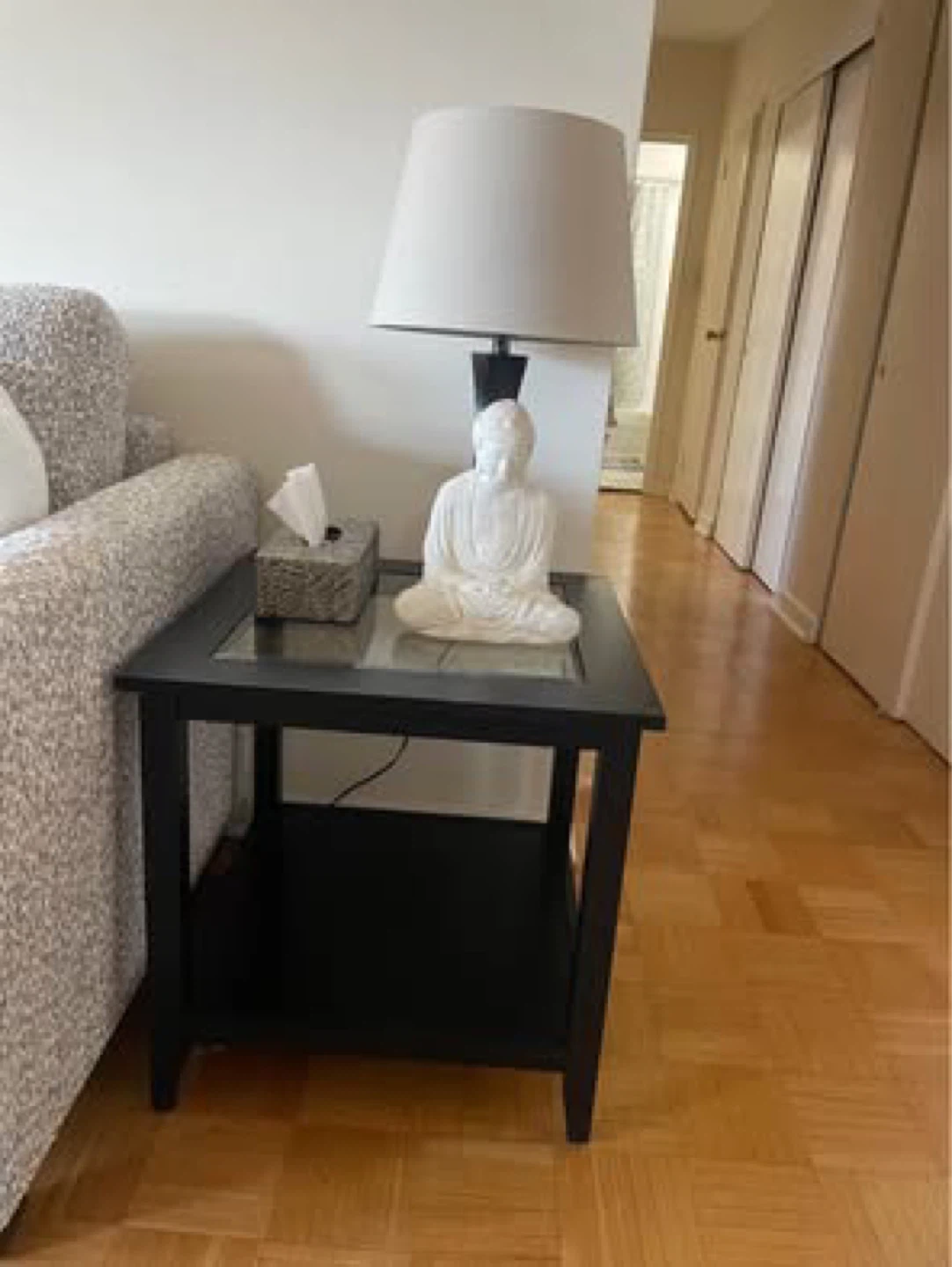 Table Lamp with Beige Drum Shade - photo 2