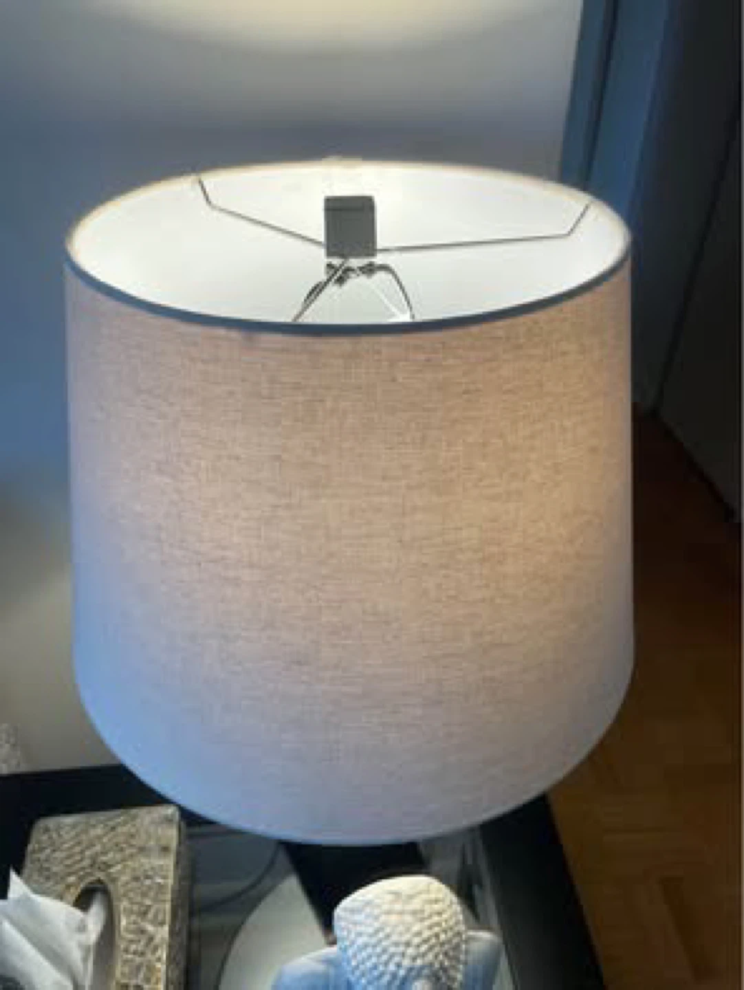 Table Lamp with Beige Drum Shade - photo 4