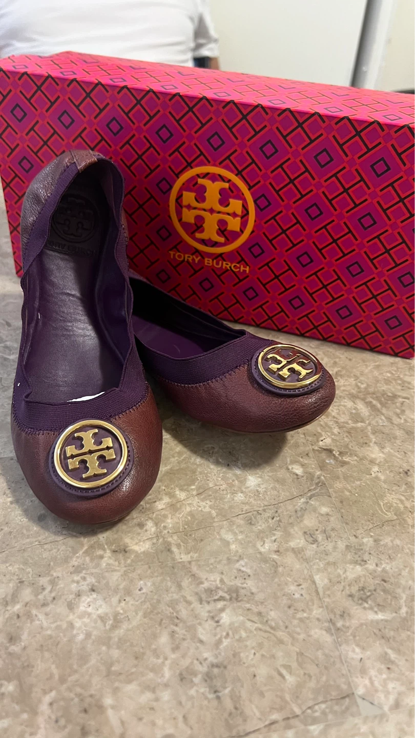 Tory Burch Women's Ballet Flats Size 6M Purple Leather - photo 2