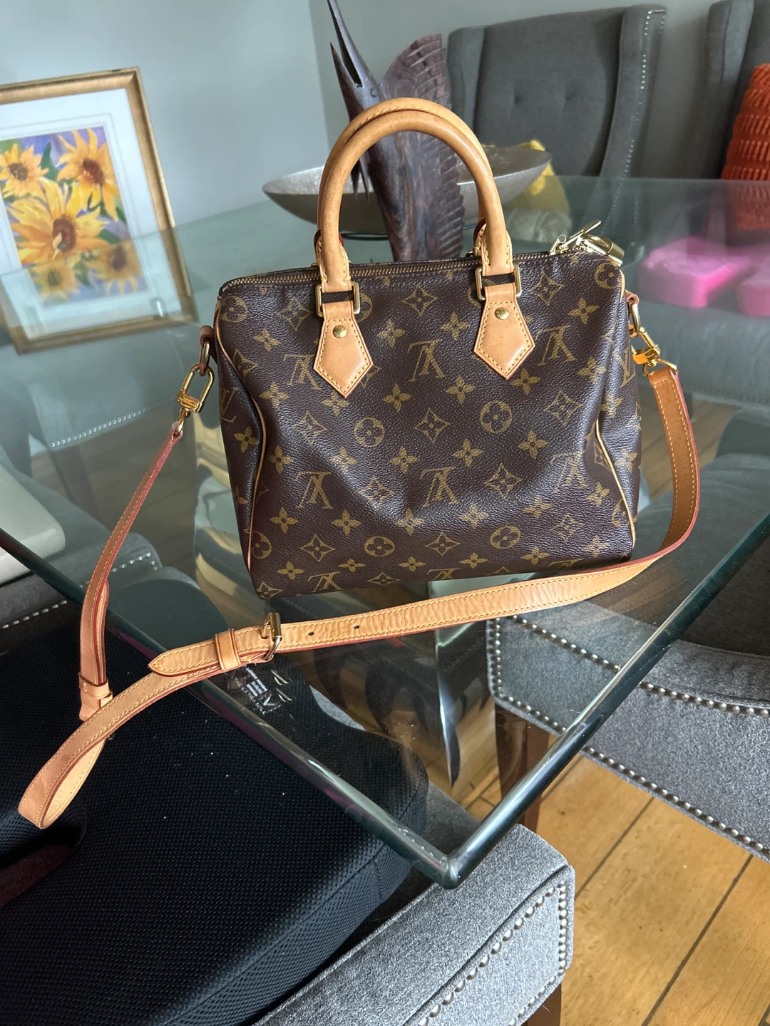 Louis Vuitton Speedy 25 Monogram Canvas Shoulder Bag
