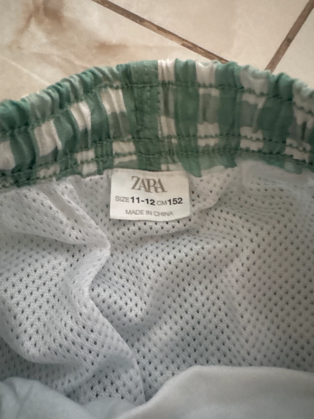 Zara Gingham Swim Trunks Size 11-12 - photo 2