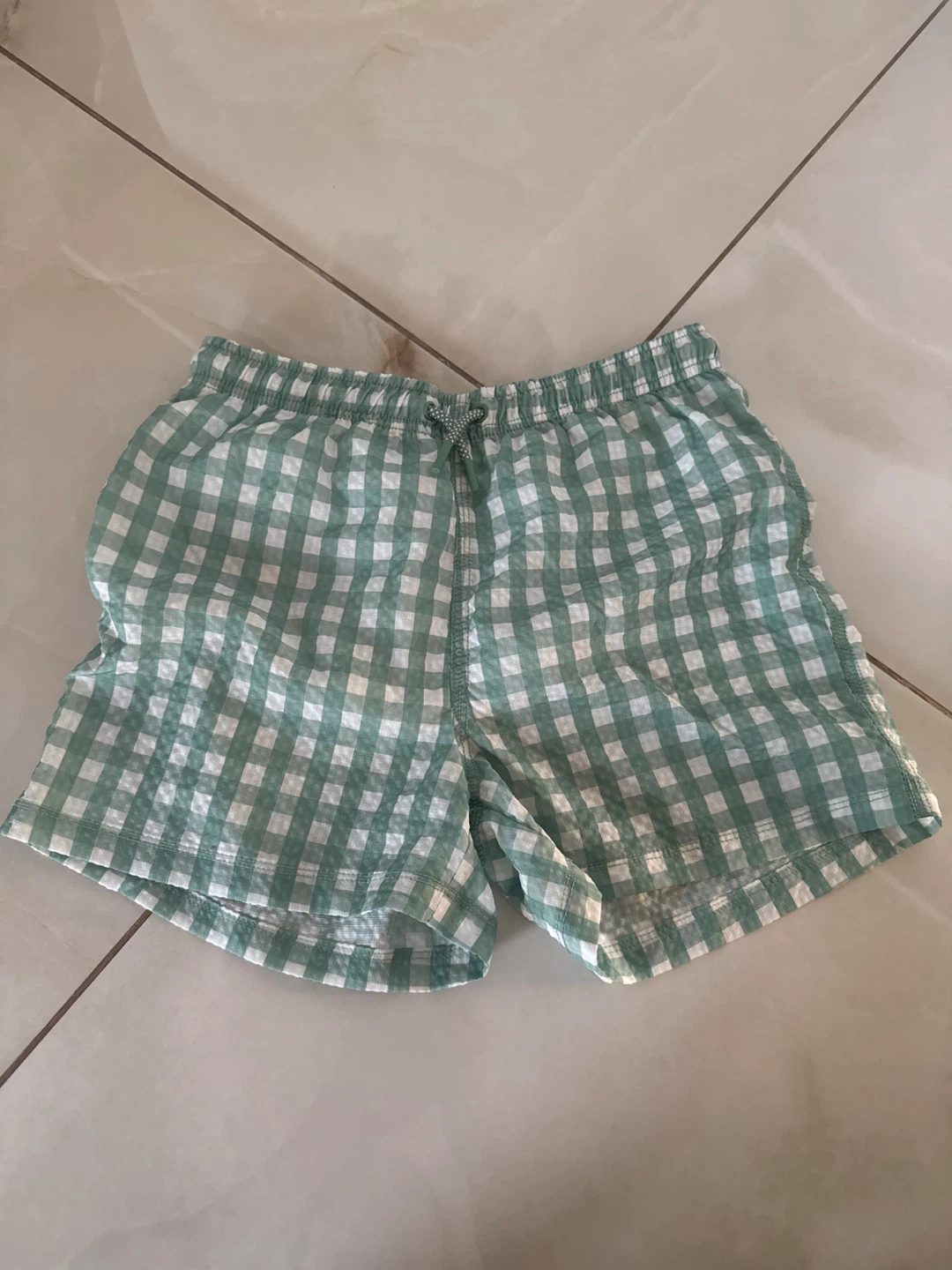 Zara Gingham Swim Trunks Size 11-12
