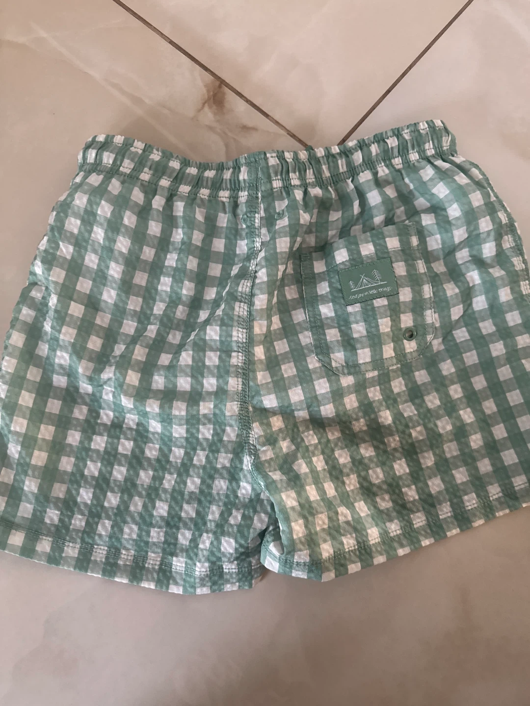 Zara Gingham Swim Trunks Size 11-12 - photo 4