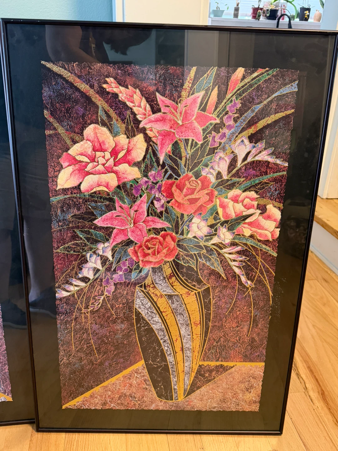 Set of 2 Framed Floral Vase Art Prints - photo 2