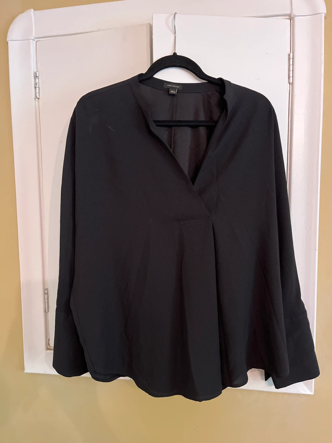 Ann Taylor Black Blouse Size L