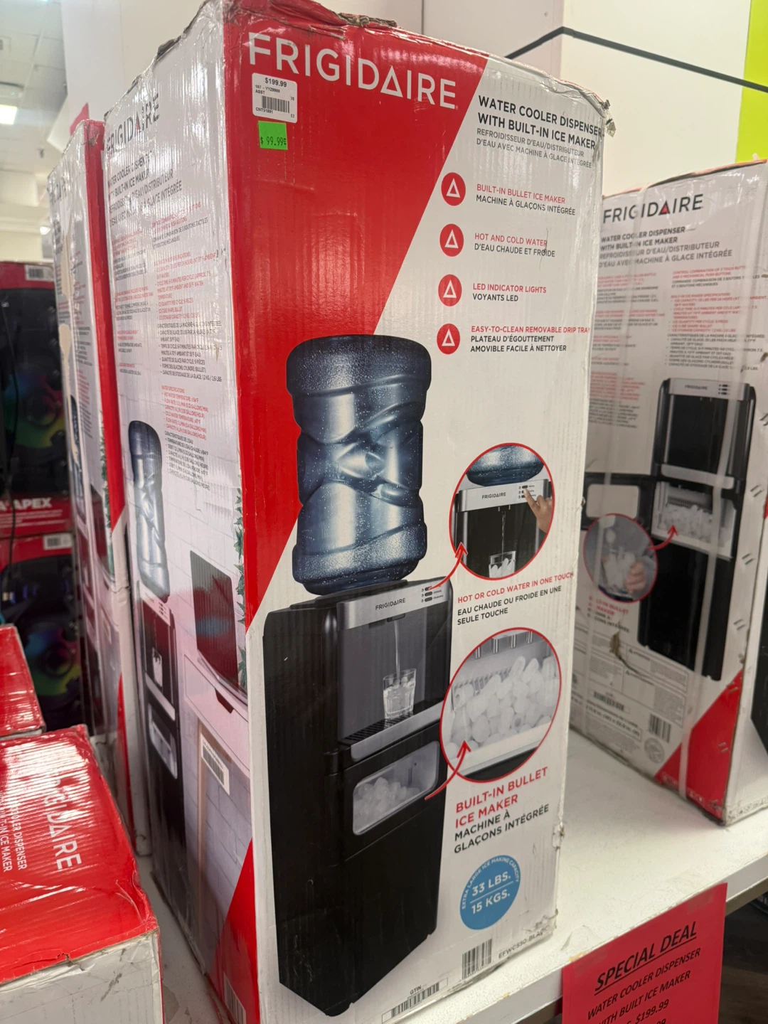 Frigidaire Water Cooler Dispenser with Built-In Ice Maker