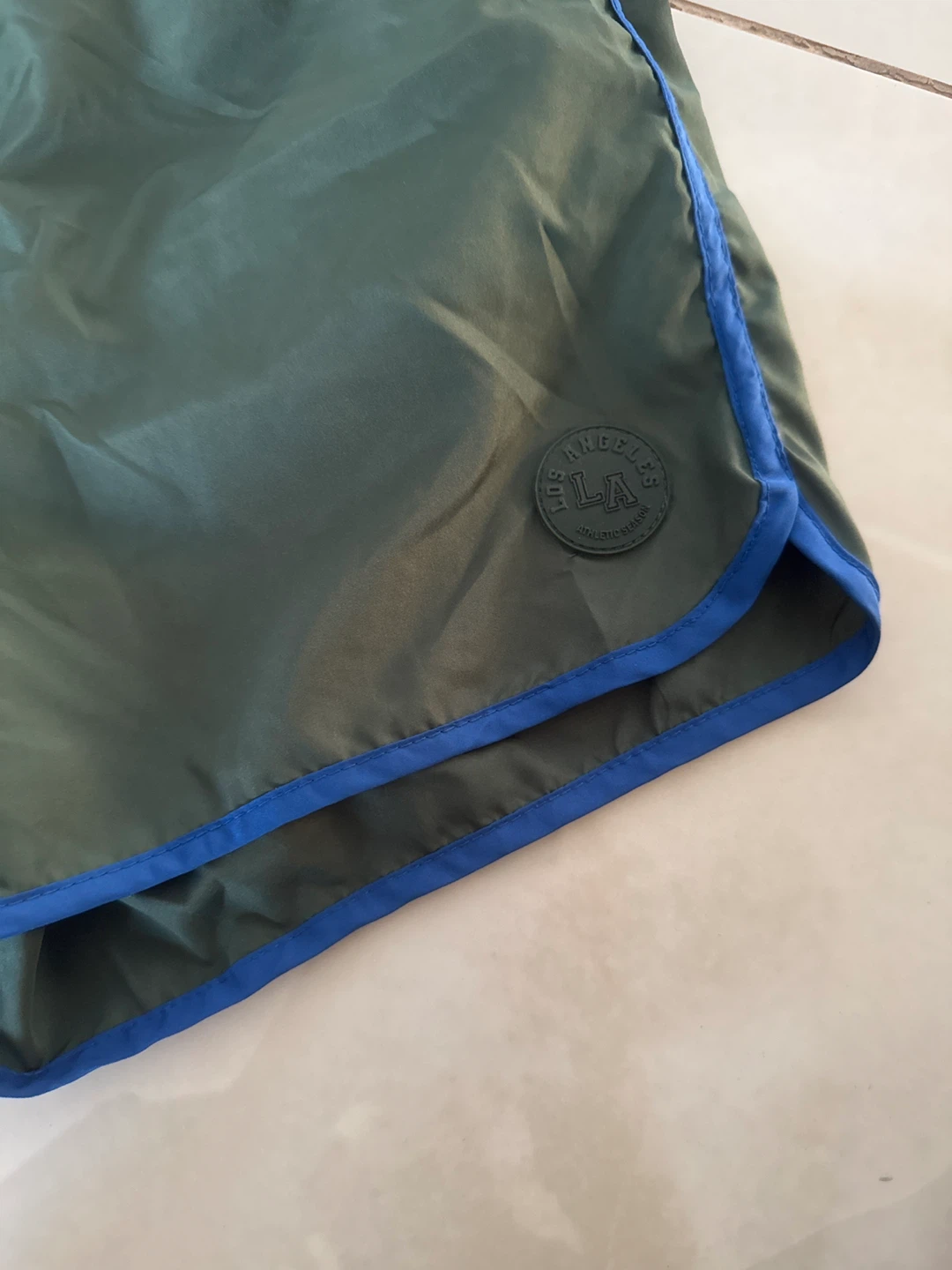ZARA Kids Green Shorts with Blue Trim - photo 3