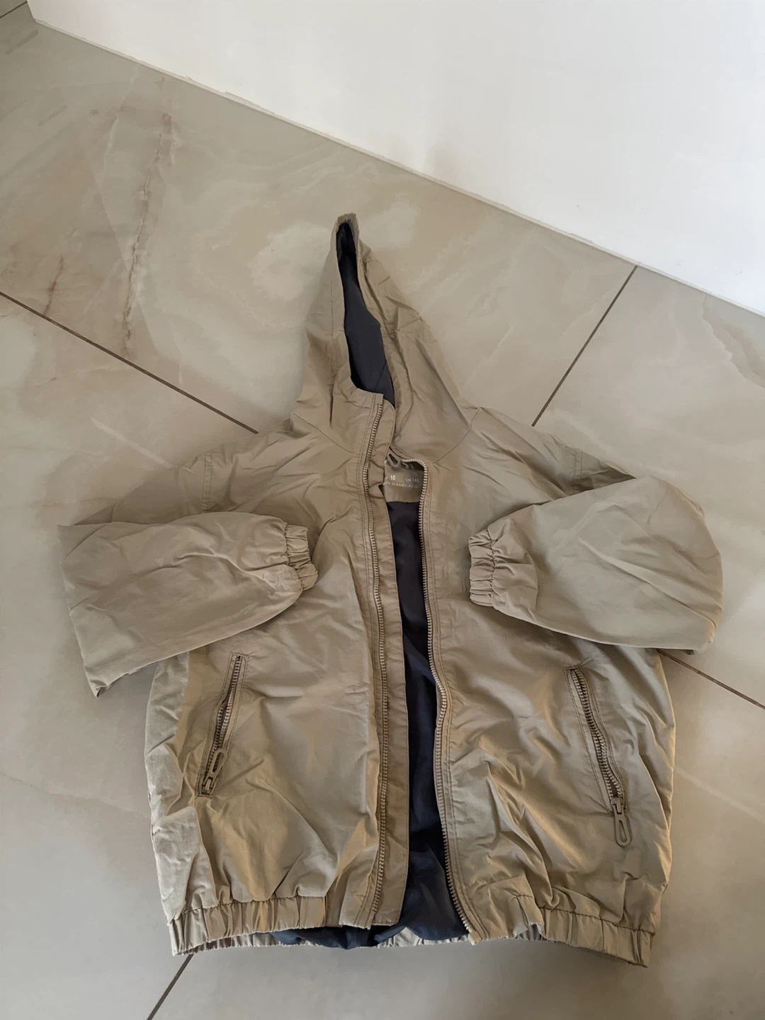 Zara Kids Beige Hooded Jacket Size 10 CM 140