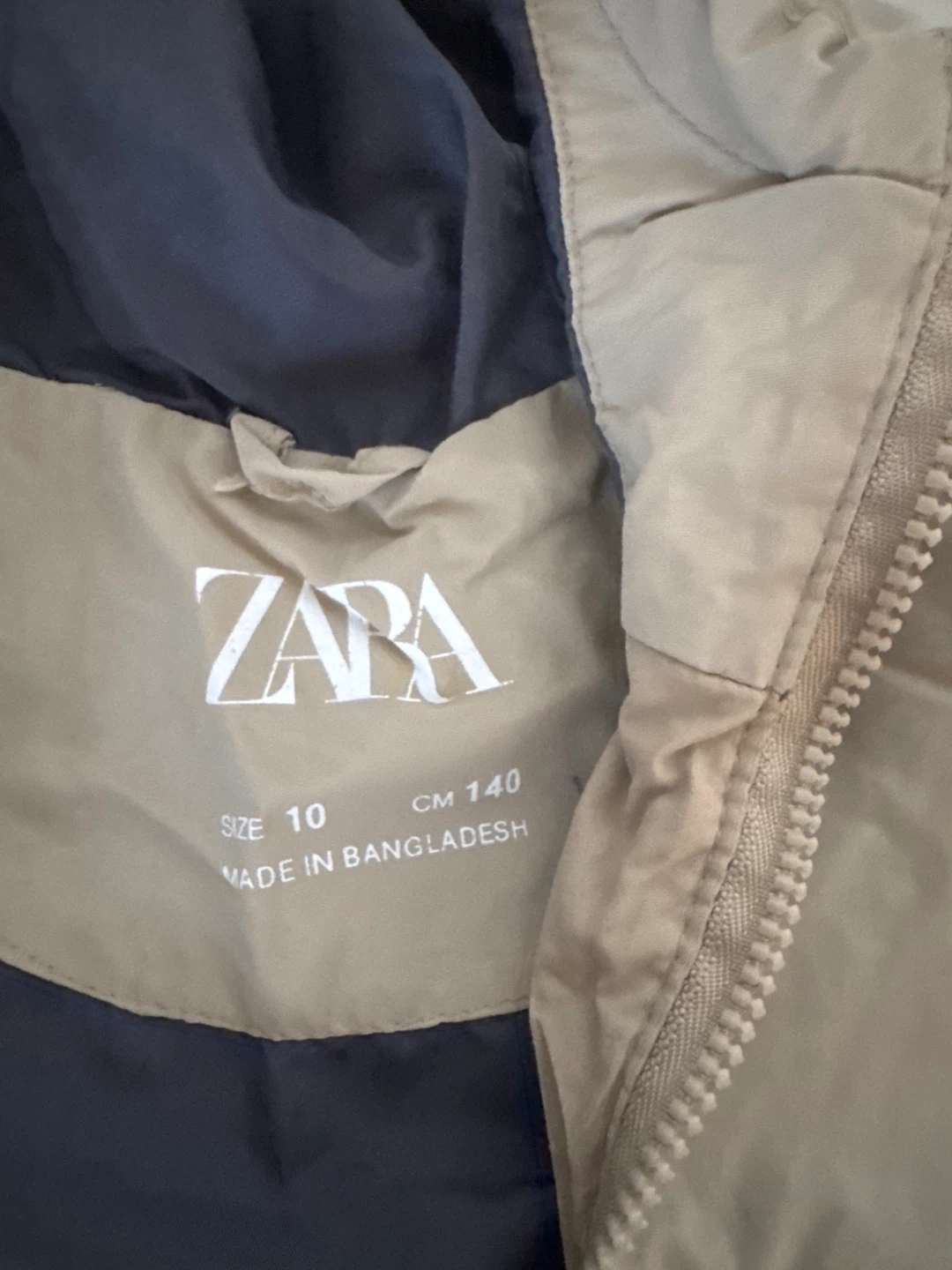 Zara Kids Beige Hooded Jacket Size 10 CM 140 - photo 4