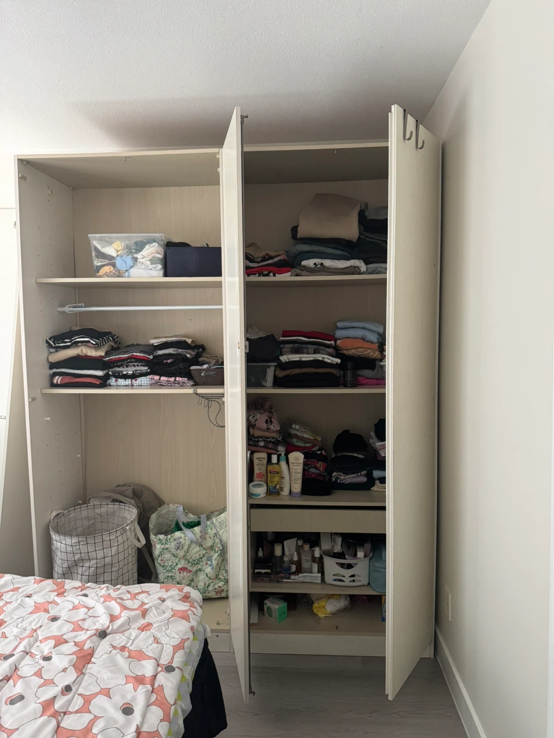 White Wardrobe with Shelving