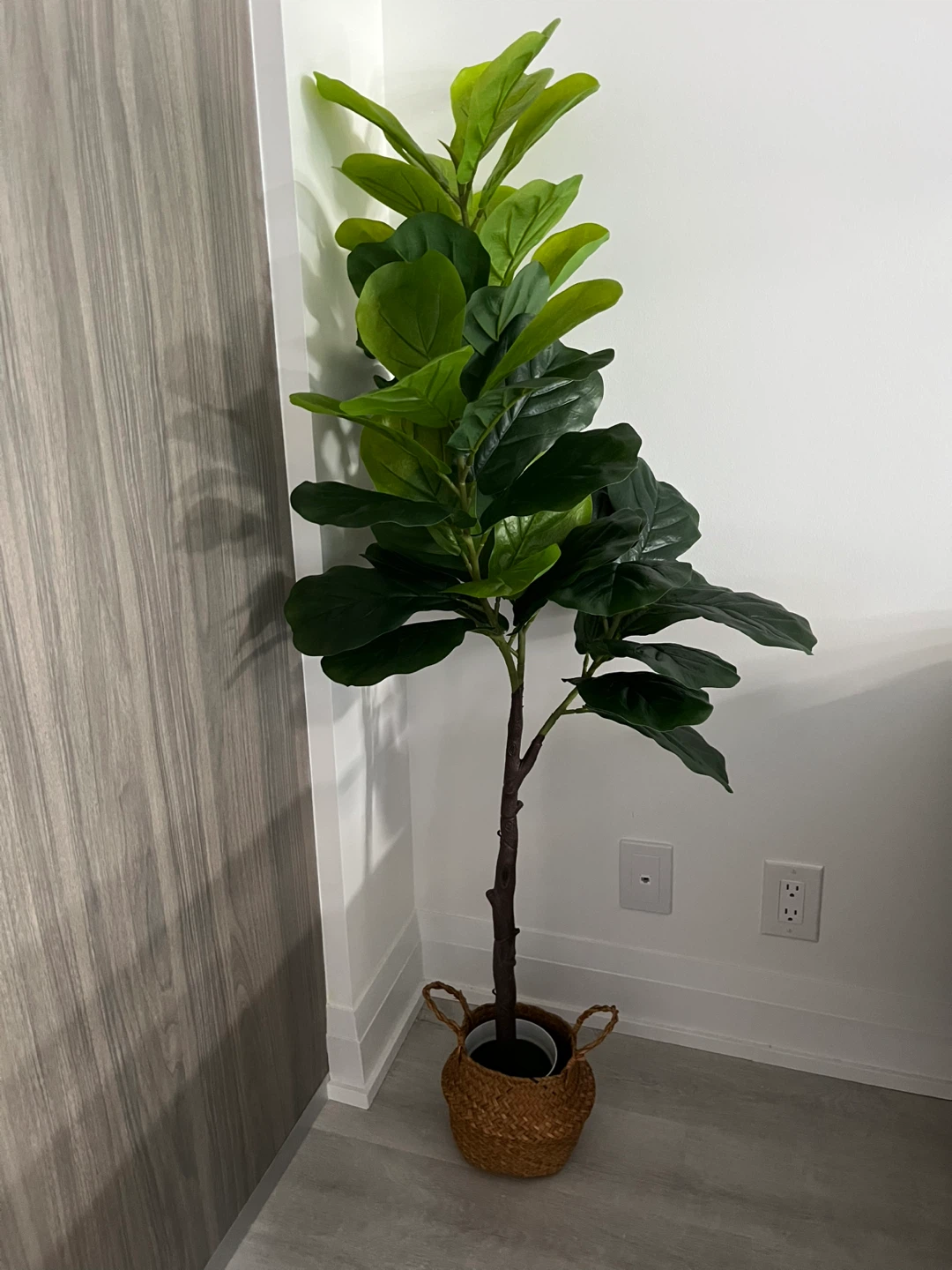 Large Artificial Fiddle Leaf Fig Plant in Basket