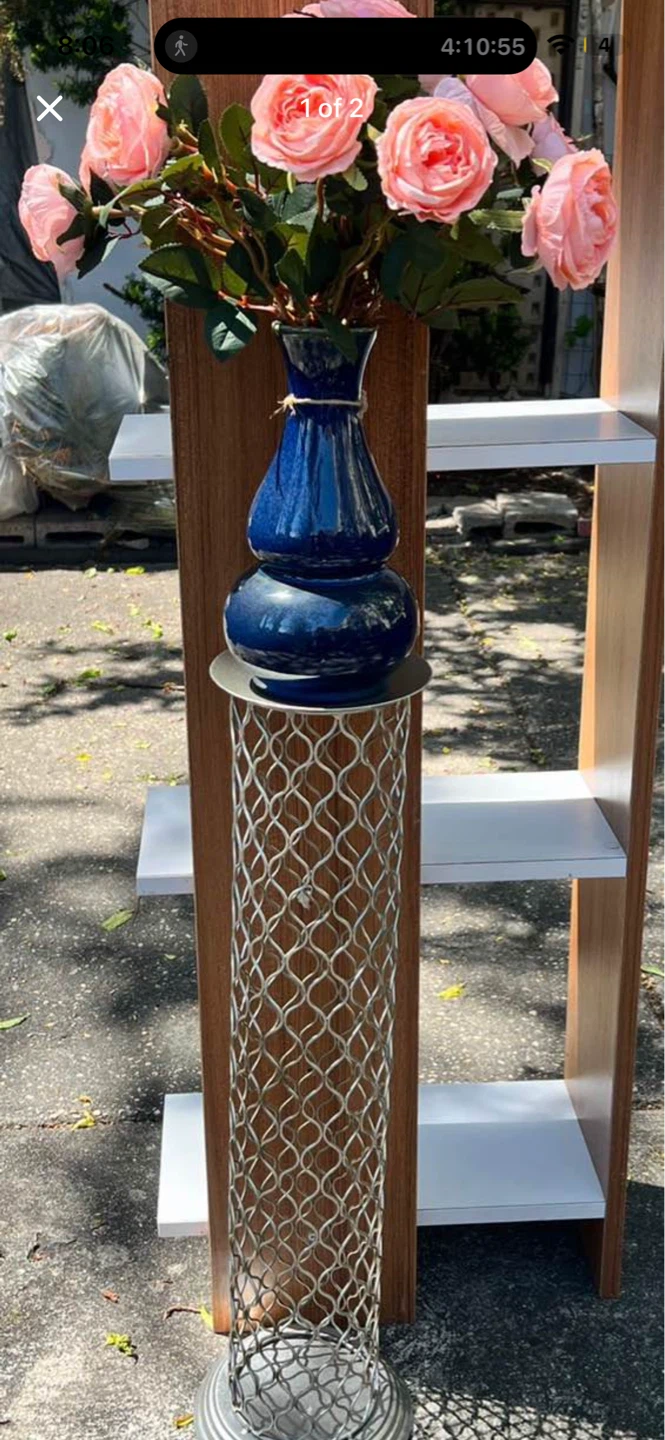 Tall Decorative Wire Pedestal Stand
