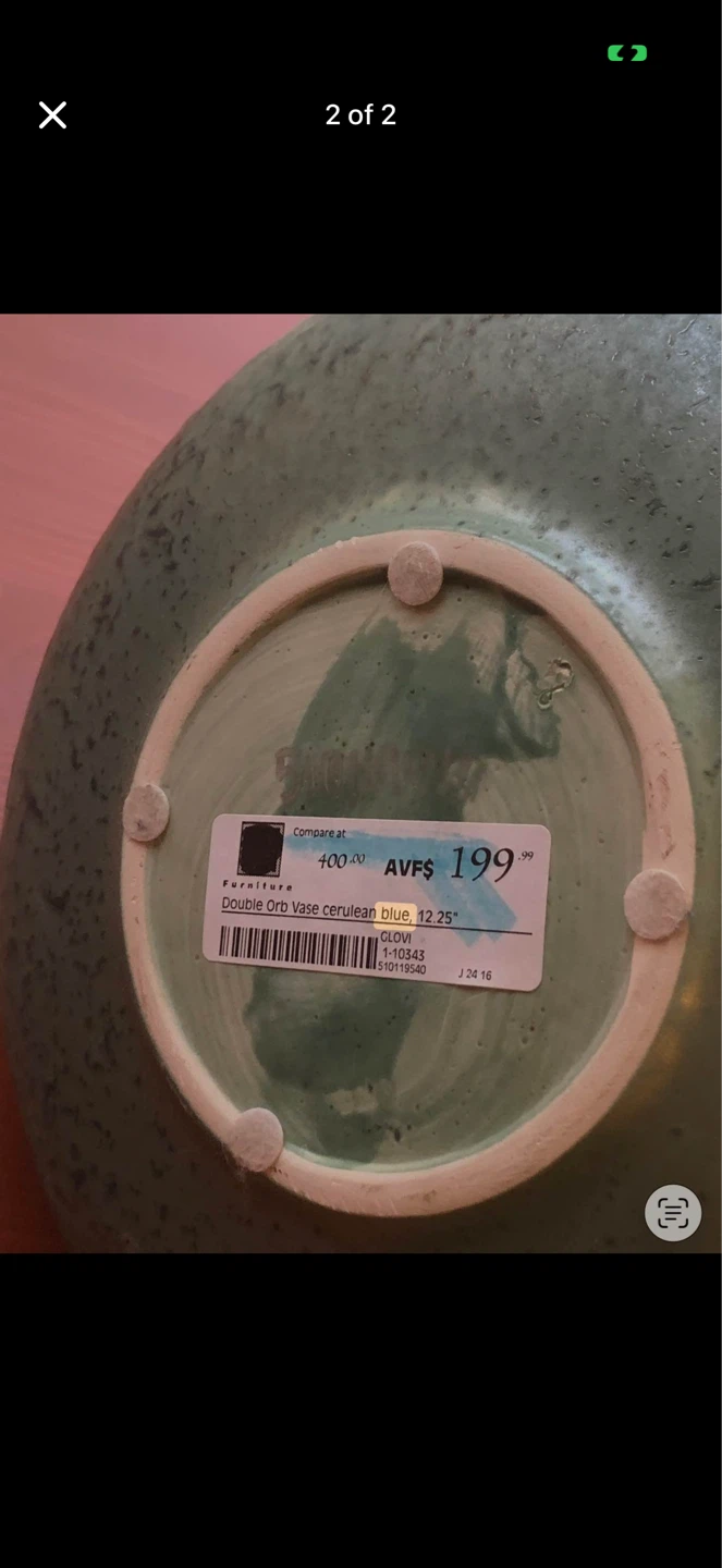 GLOVI Double Orb Vase Cerulean Blue - photo 5