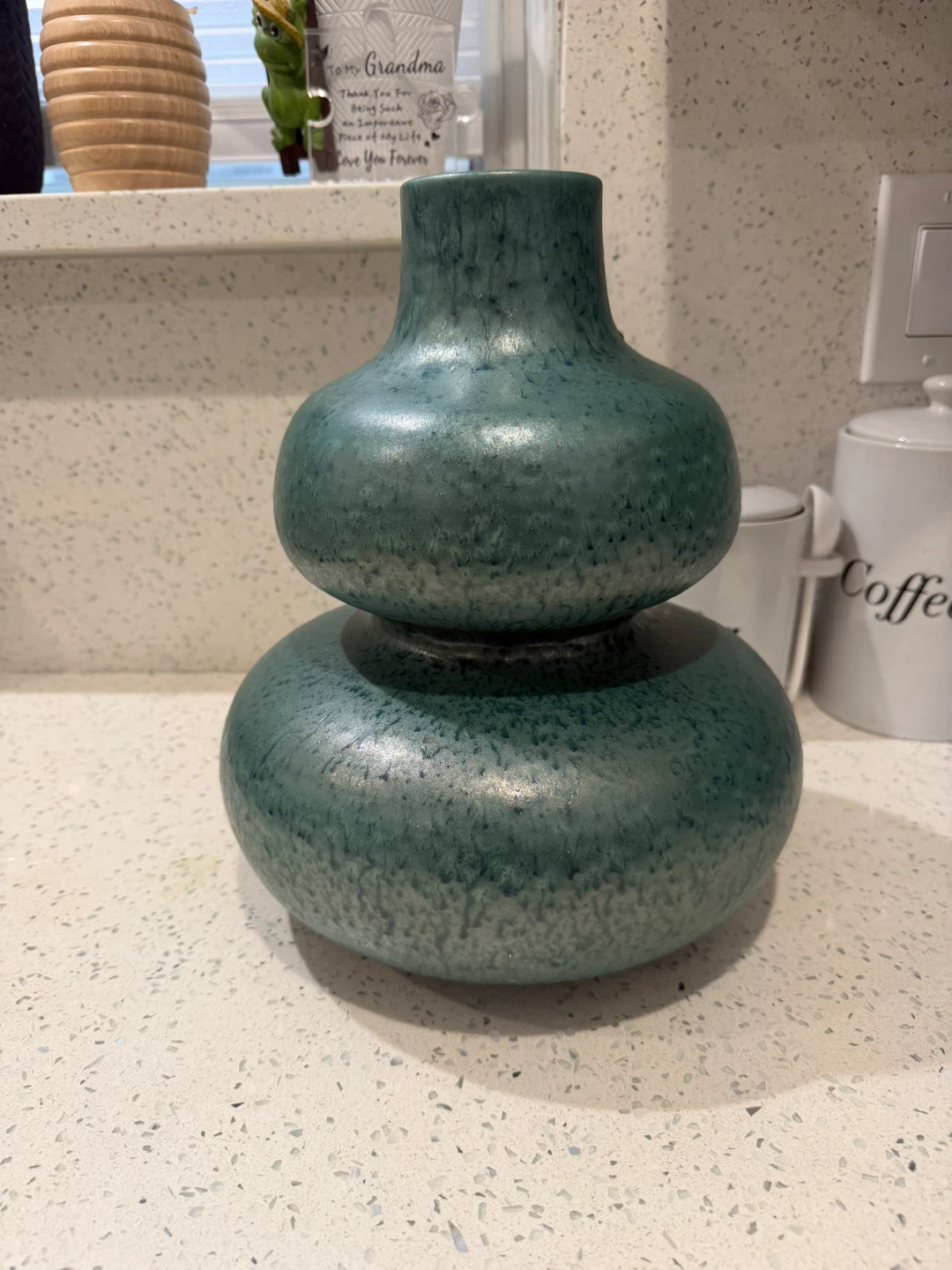 GLOVI Double Orb Vase Cerulean Blue - photo 2