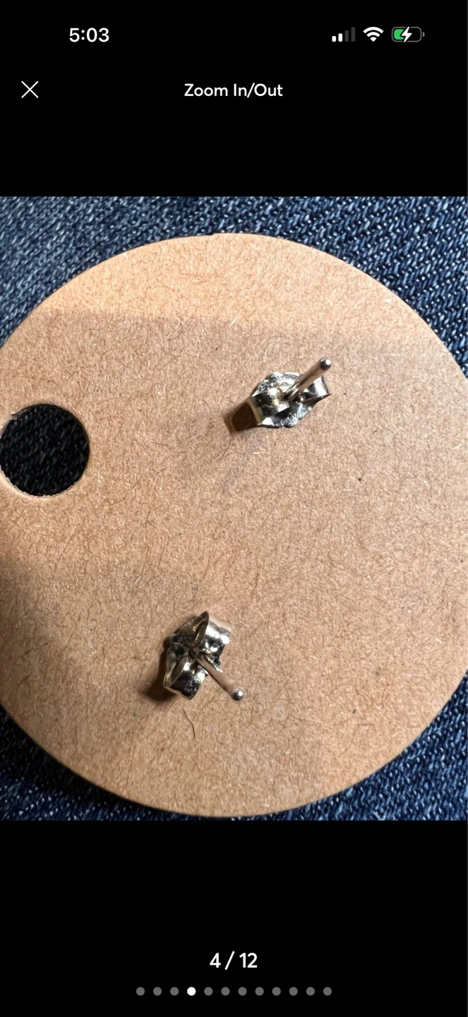Flower Stud Earrings with Rhinestones - photo 4
