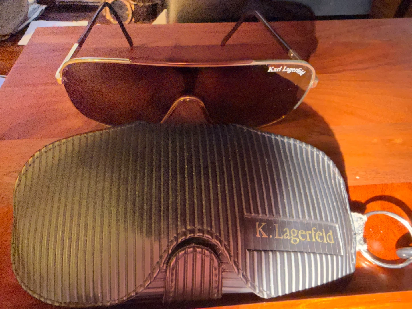 Karl Lagerfeld Aviator Sunglasses with Case