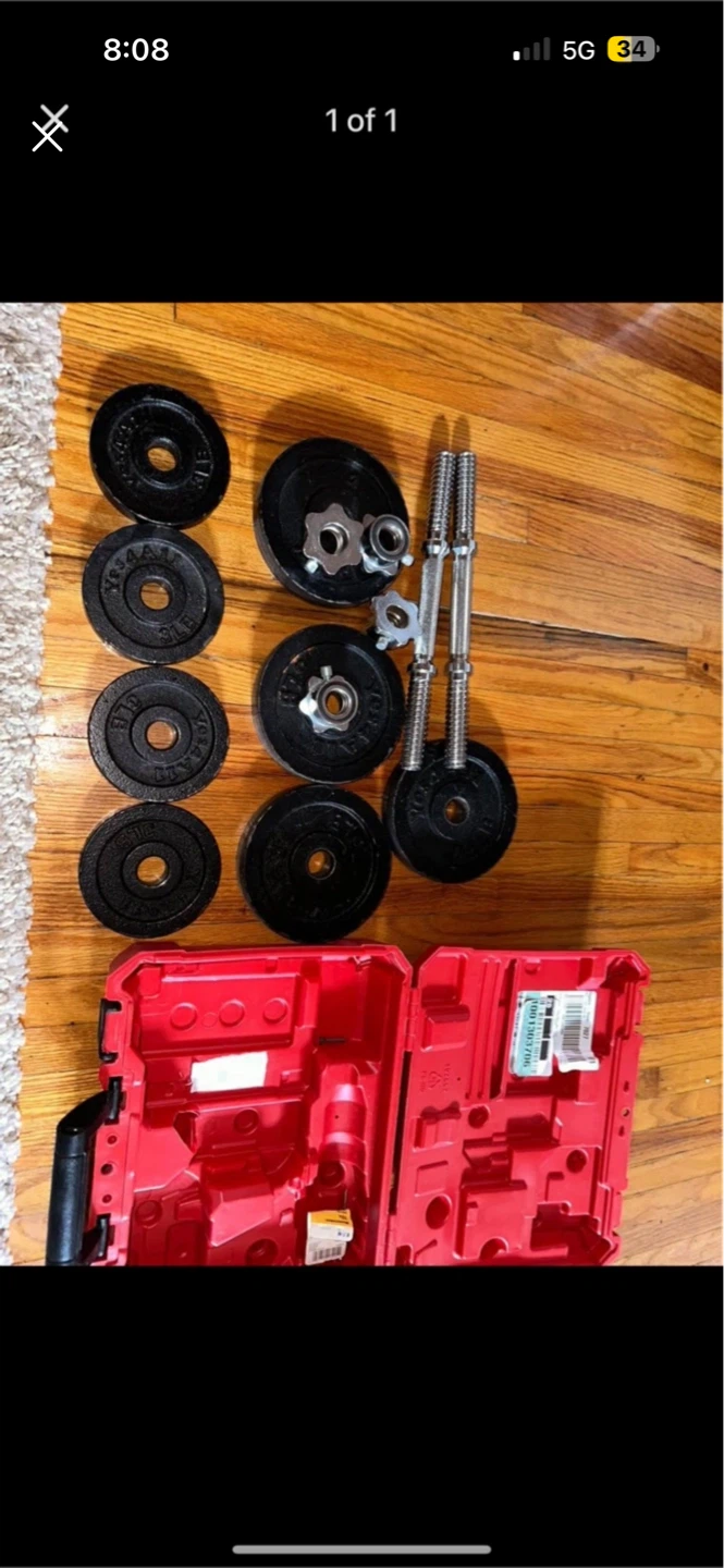 Adjustable Dumbbell Weight Set with Case