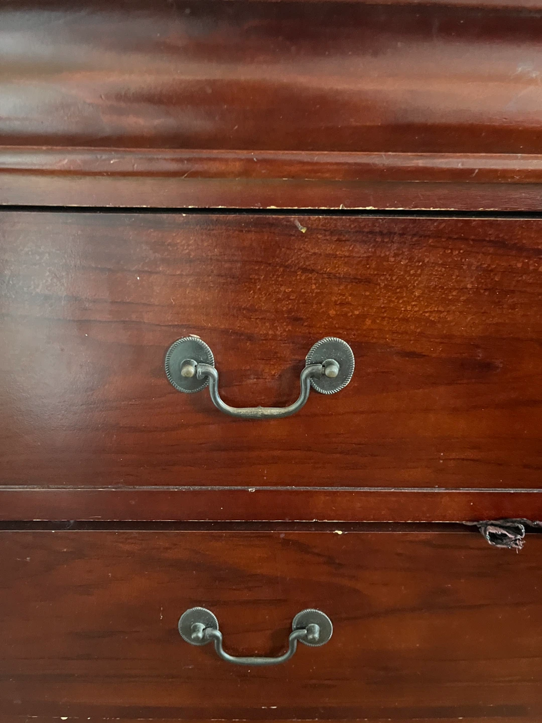 Dark Wood Dresser with Mirror - photo 2