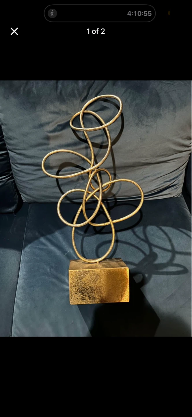 Gold Abstract Sculpture Table Decor - photo 2